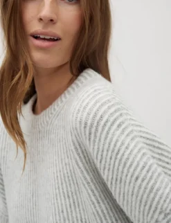 mbym Gillian Contrast-M Strik - Lysegrå light grey