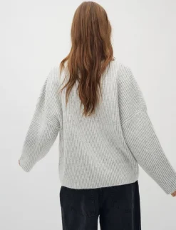 mbym Gillian Contrast-M Strik - Lysegrå light grey