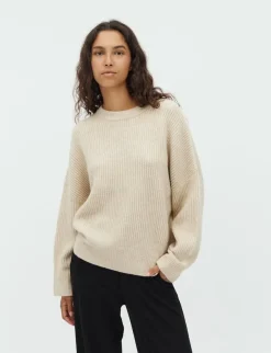 mbym Gillian Shyla Striktrøje - Sand beige Hot