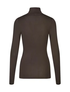 mbym Ina GG Basic Bluse - Mørkebrun Dark Brown Hot