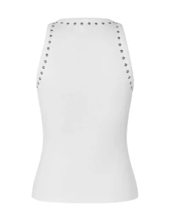 mbym Jaxson-M Stud Top - Hvid white Sale