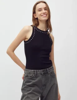 mbym Jaxson-M Stud Top - Sort black Sale