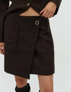 mbym Keya-M Nederdel - Mørkebrun Dark Brown Hot