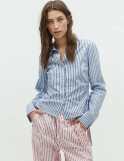 mbym Nura-M Skjorte - Blå blue Sale