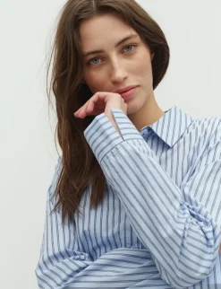 mbym Nura-M Skjorte - Blå blue Sale