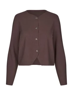 mbym Salina-M Cardigan - Mørkebrun Dark Brown Clearance