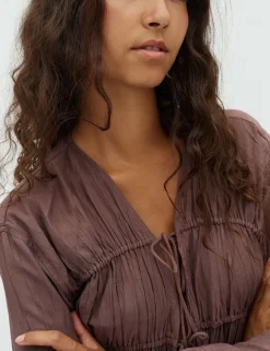 mbym Taneil LS-M Bluse - Brun brown Best