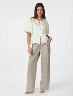 neo noir Aisa Dull Satin Bluse - ivory New