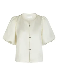 neo noir Aisa Dull Satin Bluse - ivory New