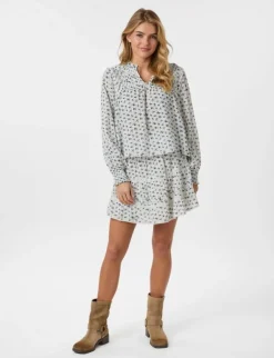 neo noir Alett Dot Flower Nederdel - Blå blue New