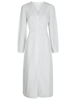 neo noir Alto Embroidery Kjole - Hvid white