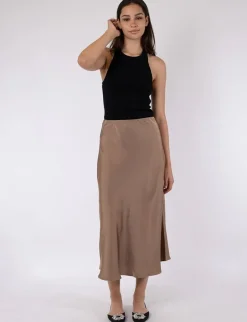 neo noir Bovary Nederdel - Sand beige Online