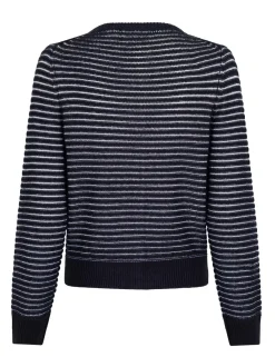 neo noir Britania Glitter Strikcardigan - Blå blue Discount