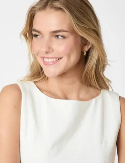 neo noir Bruna Ramie Kjole - Hvid white New