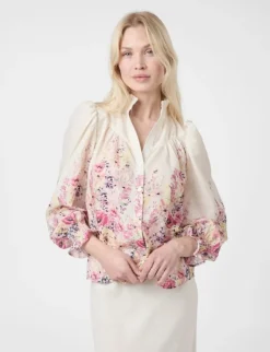 neo noir Calloma Flower Skjorte - print Online