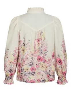 neo noir Calloma Flower Skjorte - print Online