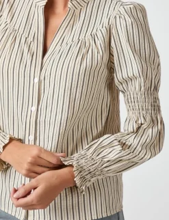 neo noir Camilla Contrast Skjortebluse - creme Online