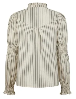 neo noir Camilla Contrast Skjortebluse - creme Online