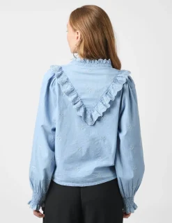 neo noir Degas Denim Skjorte - Blå blue Sale