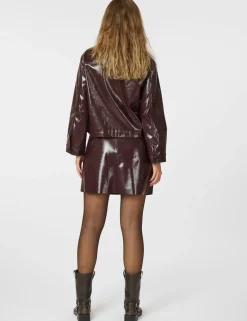 neo noir Emilia Patent Jakke - bordeaux Online