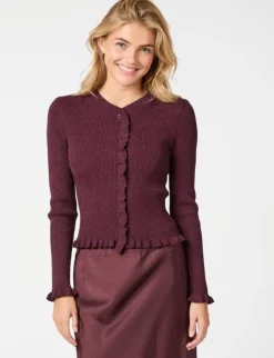 neo noir Eshra Strik Cardigan - bordeaux Online