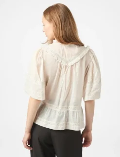 neo noir Evienne S Voile Top - ivory Sale