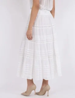 neo noir Felicia S Voile Nederdel - Hvid white Best