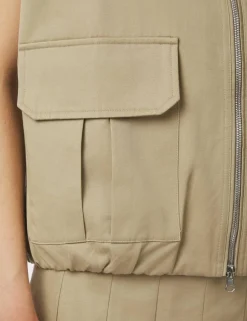 neo noir Flo Balloon Twill Vest - Sand beige Online