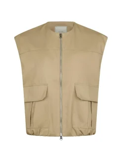neo noir Flo Balloon Twill Vest - Sand beige Online