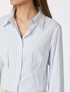 neo noir Frost Slim Stripe Skjorte - Stribet striped Online