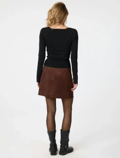 neo noir Hemie Imitated Suede Nederdel - Brun brown Best