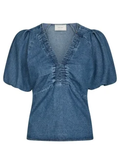 neo noir Irina Bluse - denim Sale