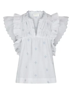 neo noir Jayla Embroidery Top - Hvid white Online