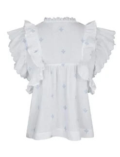 neo noir Jayla Embroidery Top - Hvid white Online