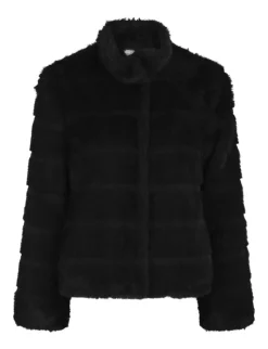 neo noir Kahlia Shaved Faux Fur Jakke - Sort black Best
