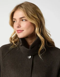 neo noir Keaton Uldfrakke - Mørkebrun Dark Brown Discount