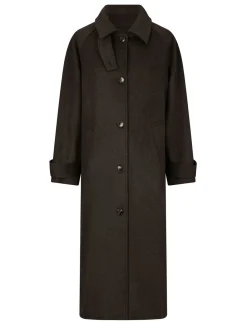 neo noir Keaton Uldfrakke - Mørkebrun Dark Brown Discount