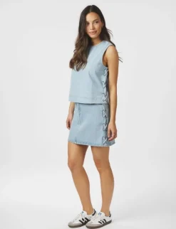 neo noir Kessia Braid Nederdel - denim New