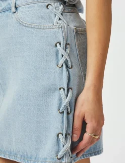 neo noir Kessia Braid Nederdel - denim New