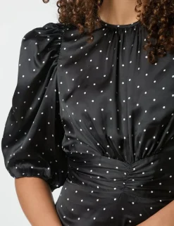 neo noir Kikka Dot Kjole - Prikket dotted Best