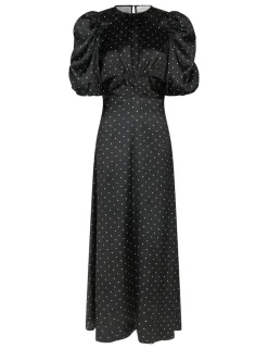 neo noir Kikka Dot Kjole - Prikket dotted Best