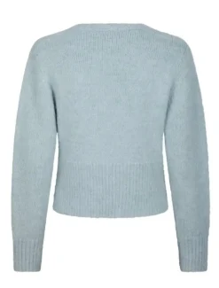 neo noir Kilua Fluffy Wrap Bluse - Lyseblå light blue Online