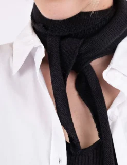 neo noir Misty Knit Tørklæde - Sort black Clearance