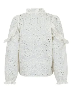 neo noir Nadira Embroidery Bluse - ivory Sale
