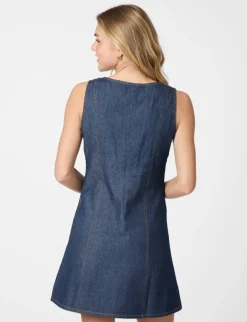 neo noir Nava Kjole - denim New