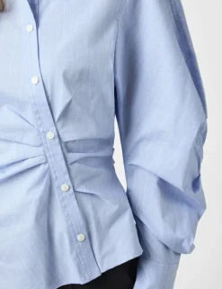 neo noir Neoella Flannel Skjorte - Lyseblå light blue Outlet