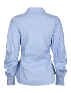 neo noir Neoella Flannel Skjorte - Lyseblå light blue Outlet