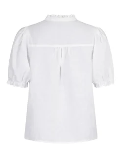 neo noir Odesa Linen Bluse - Hvid white Discount