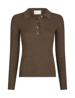 neo noir Panama Polo Strik - Mørkebrun Dark Brown New