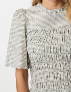 neo noir Possini Small Check Bluse - ternet Clearance